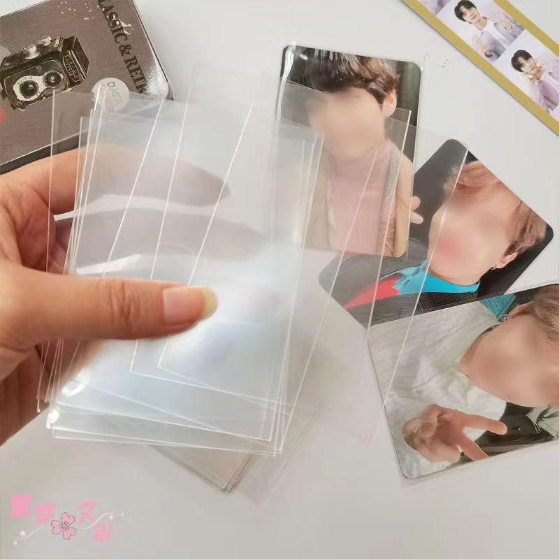 Tay Áo Thẻ Hàn Quốc, 50 Cái, Trong Suốt, Không Axit, CPP CỨNG, 3 Inch, Bảo Vệ Holográfic Photocard, Thích Hợp Cho Album Và Đóng Gáy Tấm Phim 6