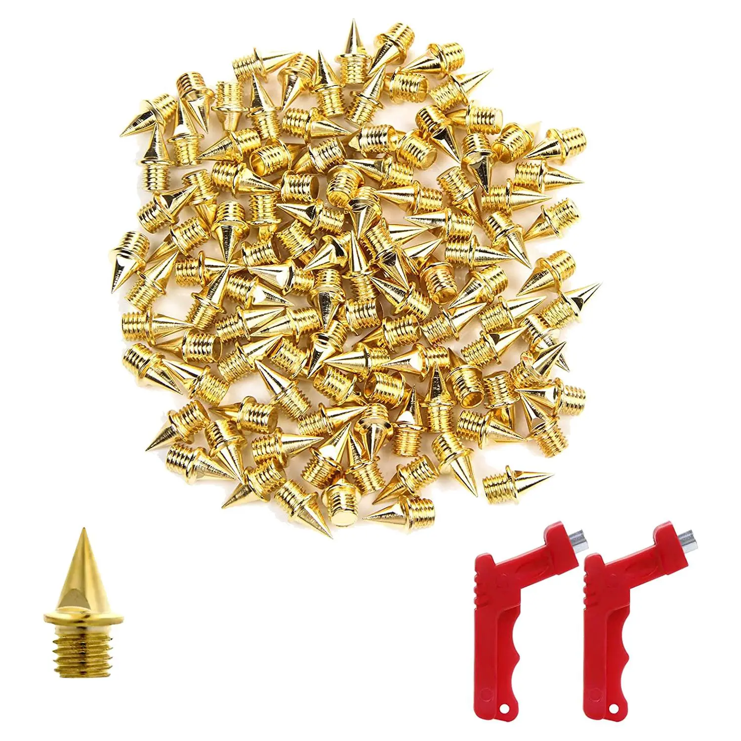 【overseas】120Pcs 1/4 Inch Track Spikes for Track Shoes,Replacement Spikes for Country Short Running Shoes with Spike Wrench