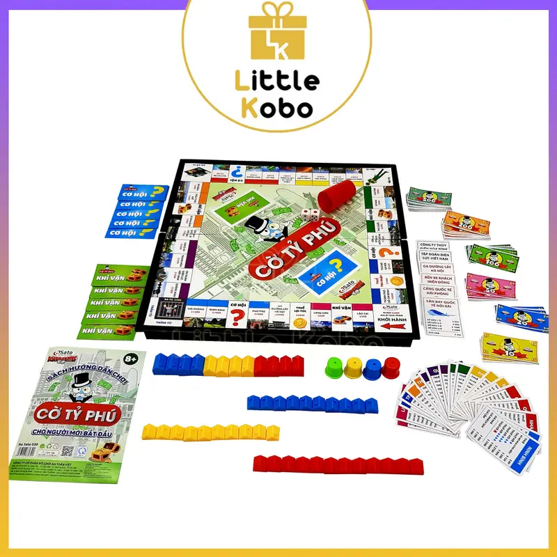 [Sa.to] Bộ Cờ Tỷ Phú Sa.to Size Lớn Trung Monopoly Cờ Tỉ Phú Đồ Chơi Trí Tuệ Giải Trí Xả Stress Xúc Xắc Toys 2