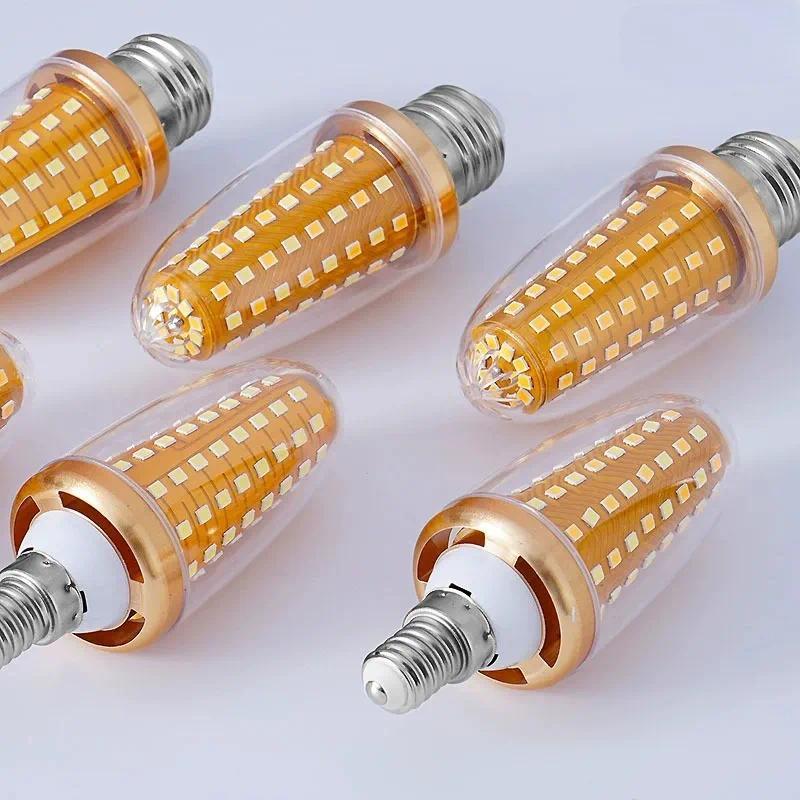 Product Introduction of E14 E27 LED Corn Bulb 18W 20W 24W AC85-265V Energy-saving Lamps 2835SMD 3000-6000K/Tri-color LED Lamp Replace Halogen Light for Home 27