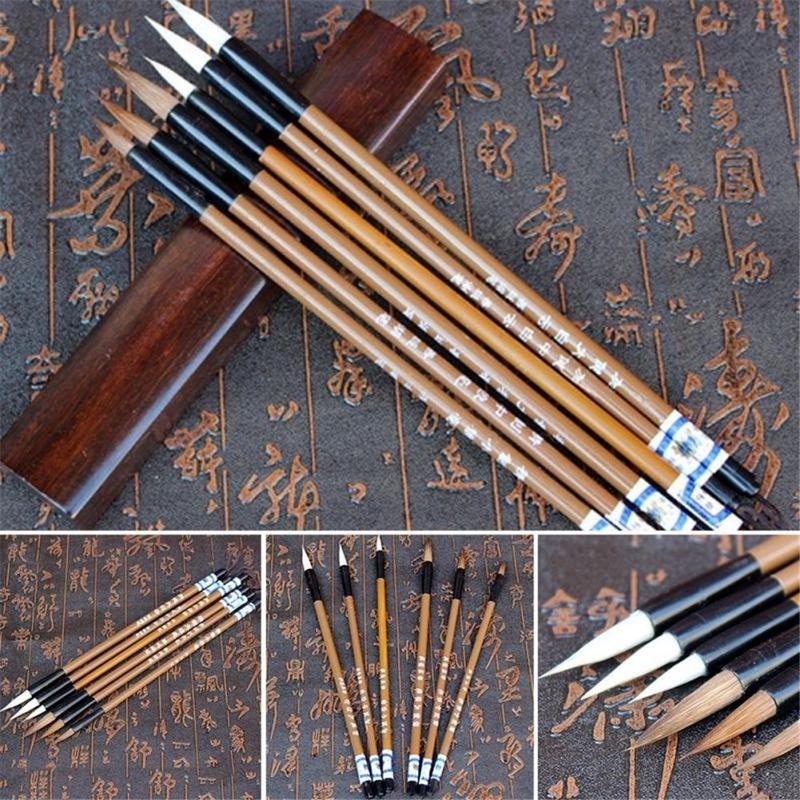 trắng Bàn chải viết thư pháp Cọ quet Sơn Viết bút lông Tóc sói Thư pháp truyền…