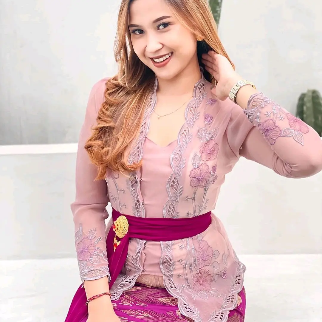 Kebaya Jadi Bordir Tangan Panjang Motif Bambu || Kebaya Adat Bali Modern || Kebaya Adat Bali Kekinian || Kebaya Adat Bali Murah