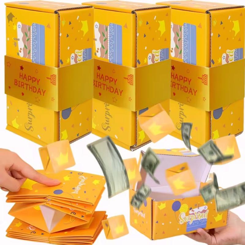 Birthday Surprise Gift Box Money Pop Up Explosion Happy Valentine ...