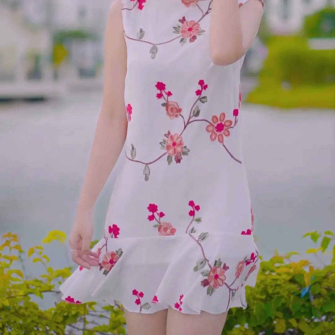 Váy ren cotton tay ngắn | MSP: VRCTN23
