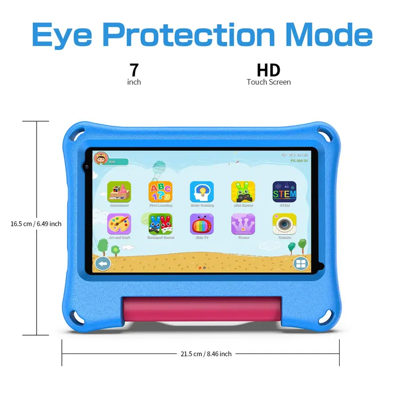 HD Touch Screen 7 Inch Tablet, Android 11 Tablet 2GB RAM 32GB Storage Tablet with WiFi Dual Camera, Parental Control System Android Tablet 1