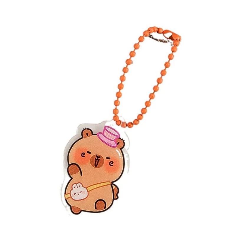 Dây Chuyền Chìa Khóa Capybara Đáng Yêu, Vip, Chất Liệu Acrylic, Móc Chìa Khóa Hoạt Hình, Phụ Kiện Túi Xách, Mặt Hàng Quà Tặng, Hàng Mới Về 5