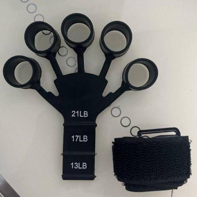 Product Introduction of Kirin Arm Training Device Five Finger Vein Five Finger Resistance Band Training Hand Exerciser Hand Grip Warm Stove Set 0