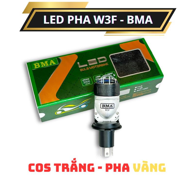 [Hàng Chuẩn BMA] Đèn Pha Bi Cầu W3F - 60W Ánh Sáng Mạnh Mẽ, Trợ Pha Laser 12-24V ĐiệnBình Bảo Hành 1 Năm - Phụ Tùng ÔTô, Xe Máy