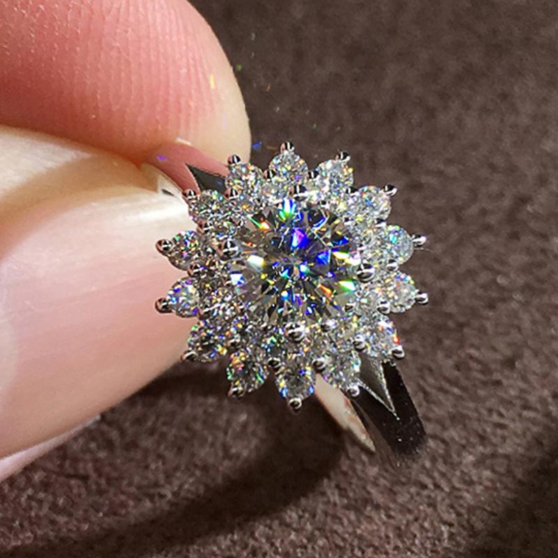Product Introduction of Exquisite Zircon Sunflower Ring Bling Finger Ring For Women Girl Wedding Engagement Party Jewelry Gift 28