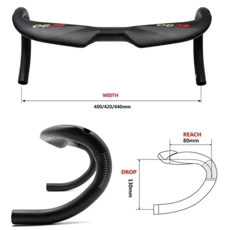Ride with Carbon Handlebar Bikes Internal Road Handlebar - 31.8 * 400/420/440mm 2