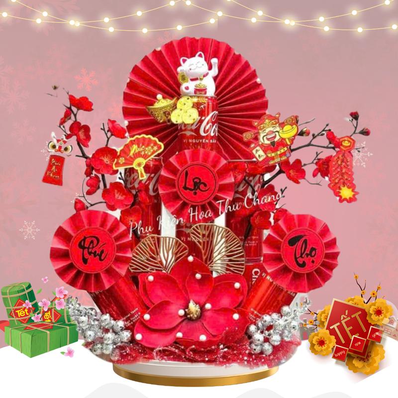 LINK TT Sét phụ kiện mix sẵn trang trí bánh,tháp nước,giỏ quà tết,tháp bia,1 set gồm 12 món phụ kiện tết 2026 shop đô