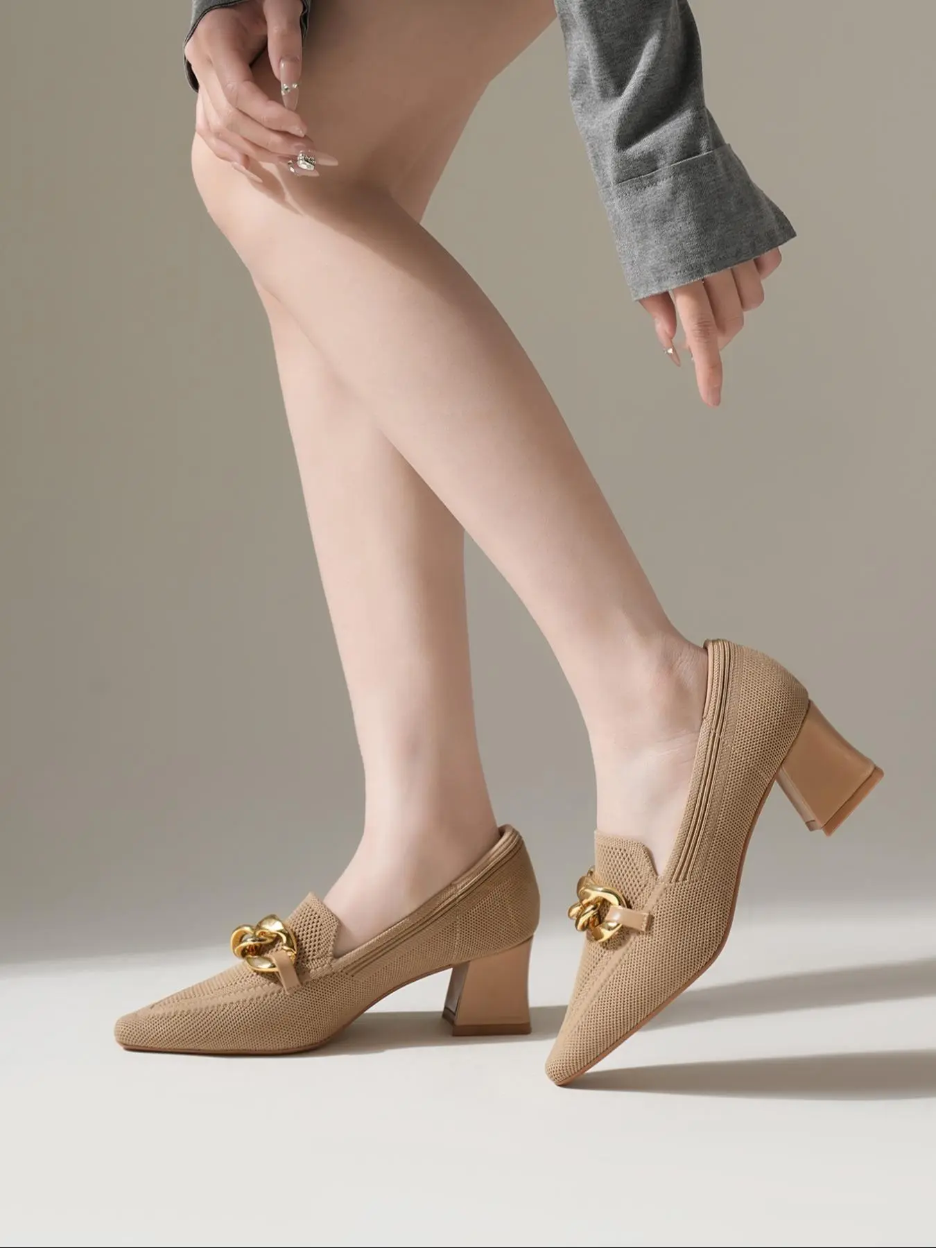 Women's Fashionable Pointed Toe High Heel Shoes, Elegant Solid Color Slip on Shoes for Daily Wear, Lightweight Breathable Comfortable Shoes for Women & Girls