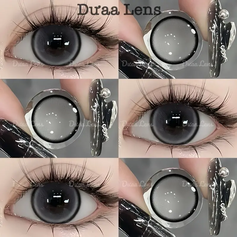DƯAA LENS - Kính Áp Tròng Xám Milk Gray Giãn Tròng To Tây 5