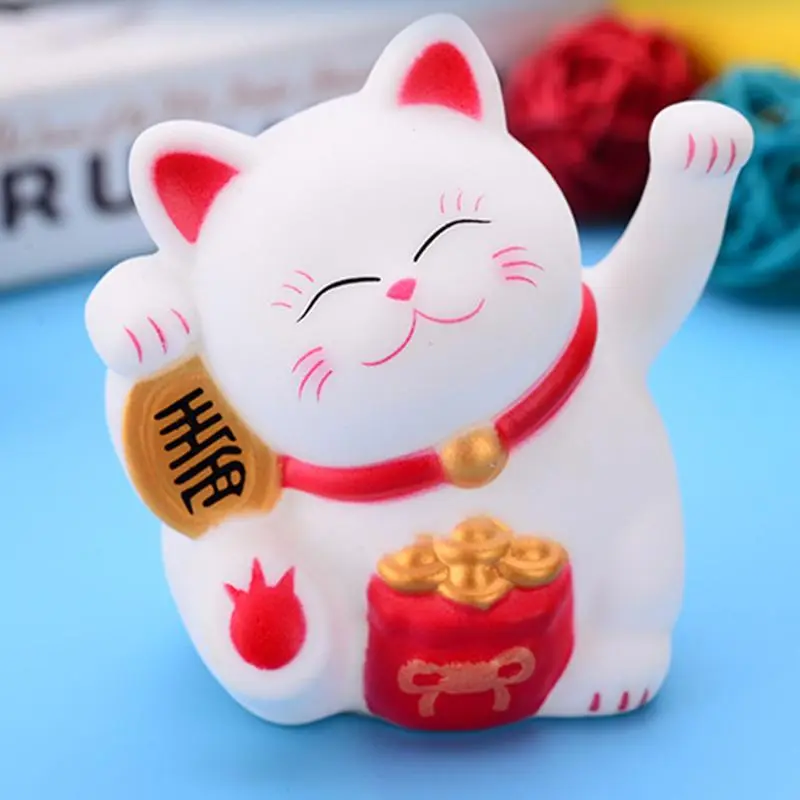 Vinyl Mini Beckoning Cat Cake Decoration Car Decoration Keychain Pendant Doll Fortune Cat