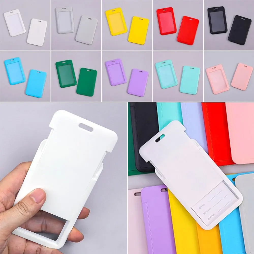 onlyes Cute Plastic Business Card Holder Bank ID Holders Bus Card Cover Case Women Men