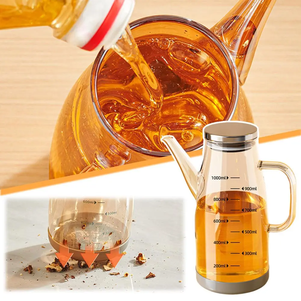 Bình Đựng Dầu, Chất Liệu Thủy Tinh, Dụng Cụ Nhà Bếp Và Gia Đình, Chai Đựng Dầu Mỡ, Thích Hợp Đựng Nước Sốt Và Giấm, Chai Gia Vị, R2R7