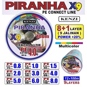 Senar Pancing PE Kenzi Piranha X9 Multi Colour