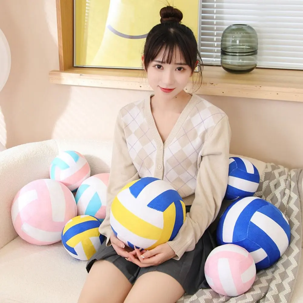 Đồ Chơi Bóng Chuyền Nhồi Bông Thiết Kế Dễ Thương, Mềm Mại Và Đầy Màu Sắc, Gối Ném Bóng Chuyền, Đồ Chơi Thể Thao, Gối Hình Bóng Chuyền Mô Phỏng, Thích Hợp Làm Quà Tặng Trẻ Em
