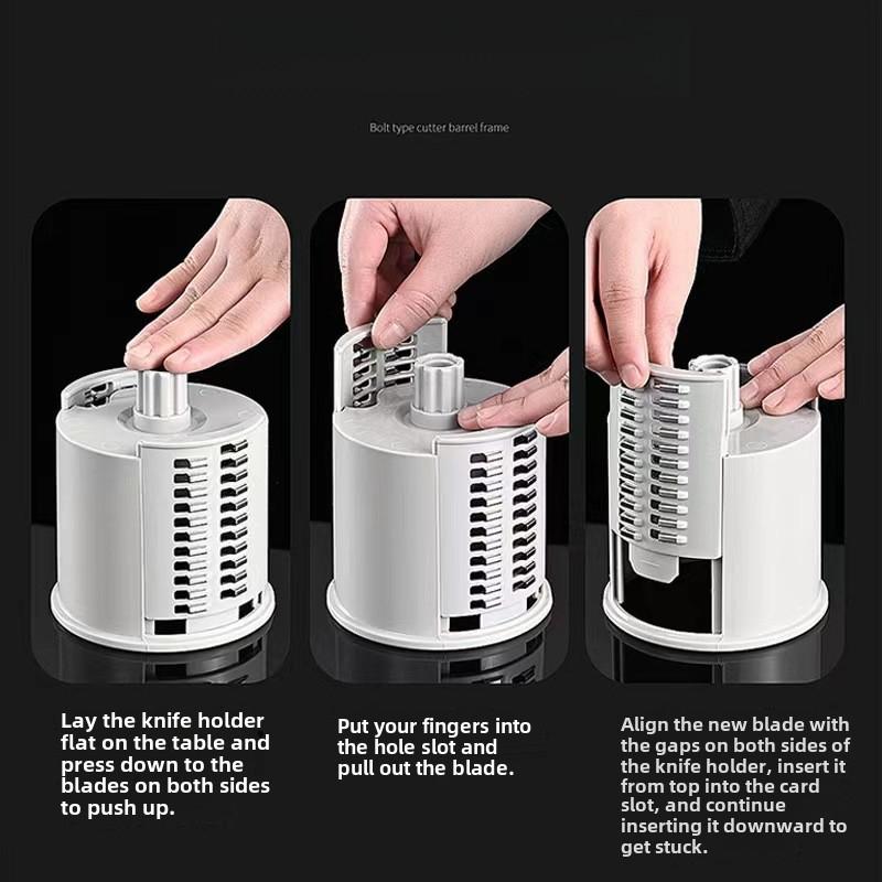 Swirl Vegetable Cutter, Manual Food Chopper, Multi-functional Vegetable Slicer, Shredder & Grinder, Food-grade Material, Sturdy & Safe, Kitchenware for Home Use Utensils 4
