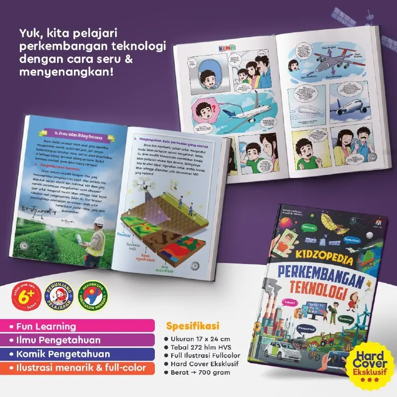 Buku Sains Anak - Kidzopedia Perkembangan Teknologi Books Hardcover 3
