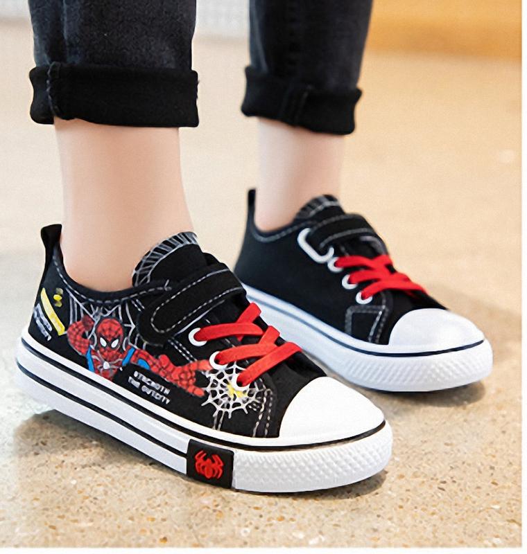 Giày vải bé trai siêu nhân người nhện giày đi học bé trai