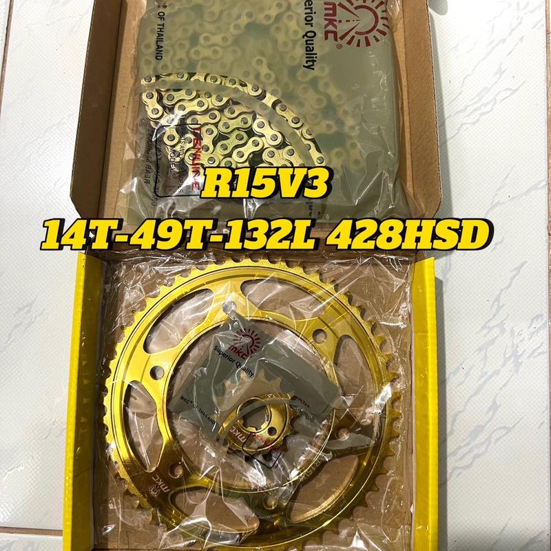  Nhông sên dĩa - R15V3  14T-49T-132L  CBR 150  2019 - 2025   15T-49T-132L  Phụ tùng NSD  Thailand 