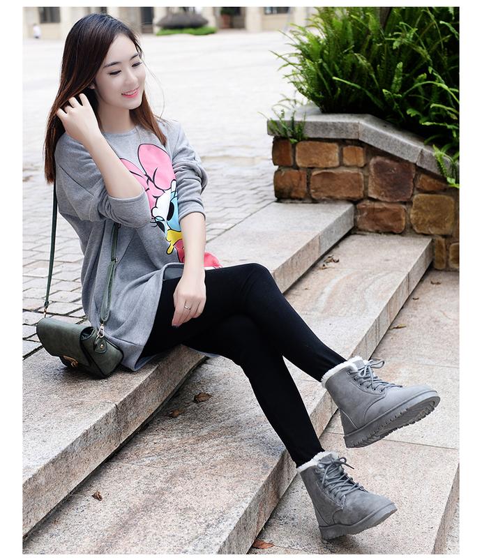 Product Introduction of Flat plus-size platform lace-up women's shoes new suede ankle boots 16