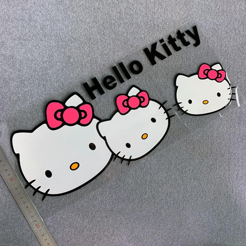 Hellokitty Cat Car Stickers Hello Kitty Rearview Mirror Stickers  Hello Kitty Cute Cartoon Fun Stylish Bumper Cover Block Scratches Car Decal 8