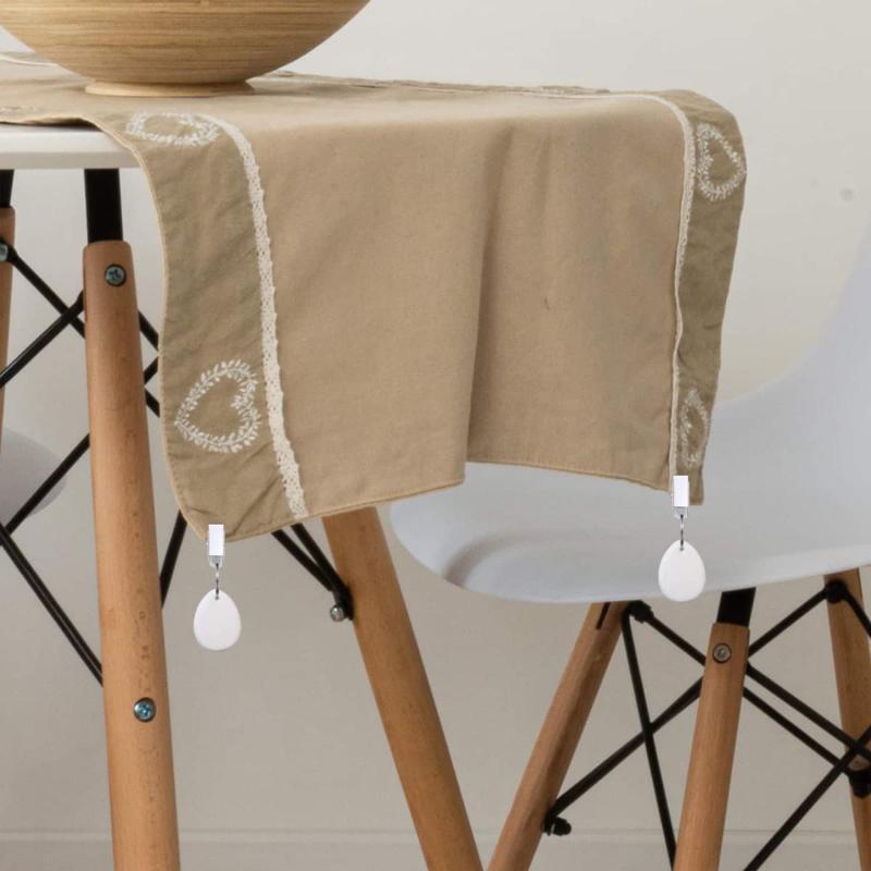 Product Introduction of 8PCS Tablecloth Pendant Tablecloth Clip Droplet Shaped Oval Hanging Tablecloth Pendant Tablecloth Clip Pendant Tablecloth Clip 16