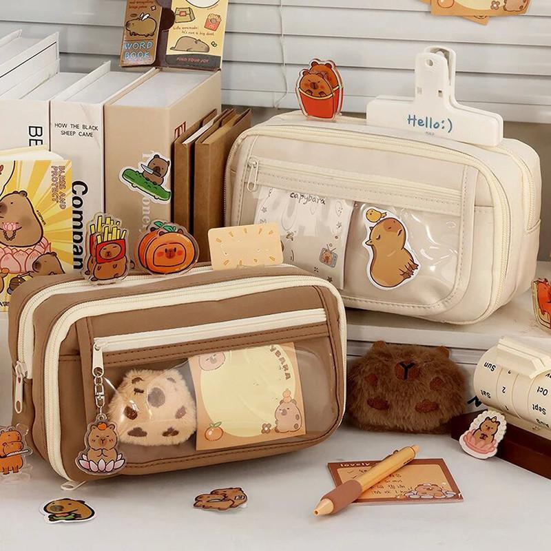 Hộp Đựng Bút Chì Dung Tích Lớn, 9 Lớp Trong Suốt, Thiết Kế Sanrio Kuromi, Melody, Cinnamoroll, Capybara, Không Thấm Nước, Thích Hợp Cho Văn Phòng Phẩm, Túi Đựng Bút, Dành Cho Bé Gái Và Bé Trai 4