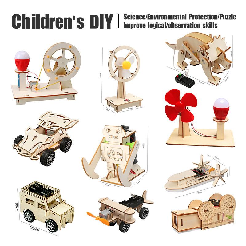 DIY Rakitan Puzzle Kayu Science Hand Generator Electric Powe - Shop ...