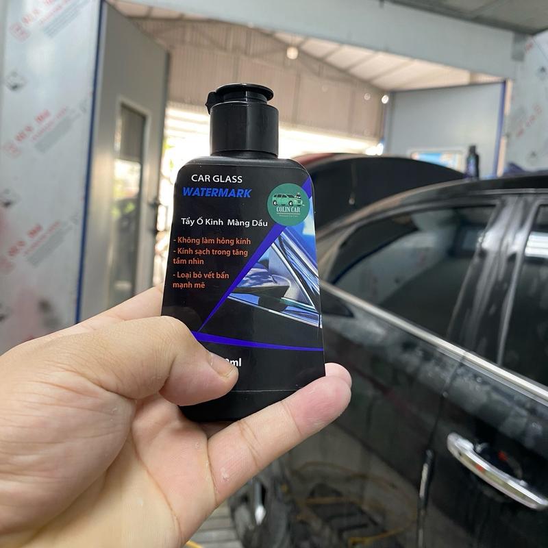 Gel Vệ Sinh Ố Kính Ô Tô Colin Car ( dạng ủ) tẩy màng dầu, Ố Kính, cặn canxi 200ml (tặng mút và khăn lau) tẩy ố màng dầu 2
