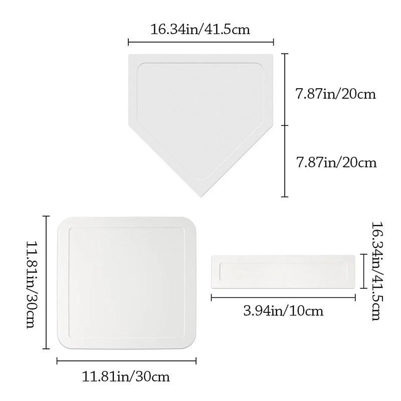 Product Introduction of 5Pcs/Set Outdoor Sports Waterproof Baseball Softball Base Set Wear-resistant Practice Team Rubber Field Bases Durable Baseball Field Supplies Baseball Equipment 23