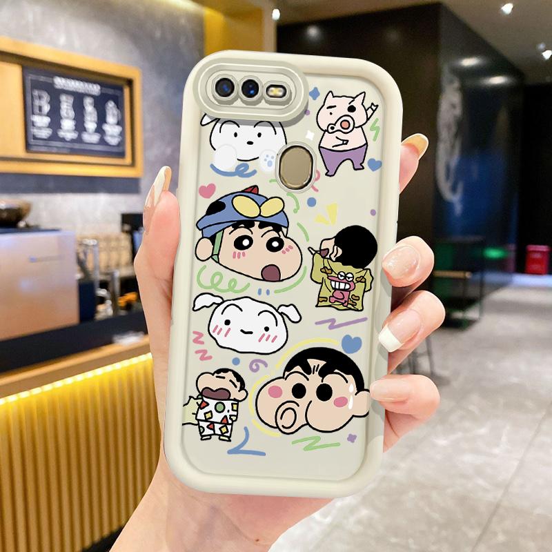 Ốp Điện Thoại, Ốp Cho OPPO A7 / OPPO A5S / OPPO A12 / OPPO A12S / OPPO A11K, Thiết Kế Shin-chan Bút Chì Màu Cười Hoạt Hình Dễ Thương, Chất Liệu Silicon Mềm TPU, Bảo Vệ Chống Sốc, Ốp Lưng Điện Thoại 1