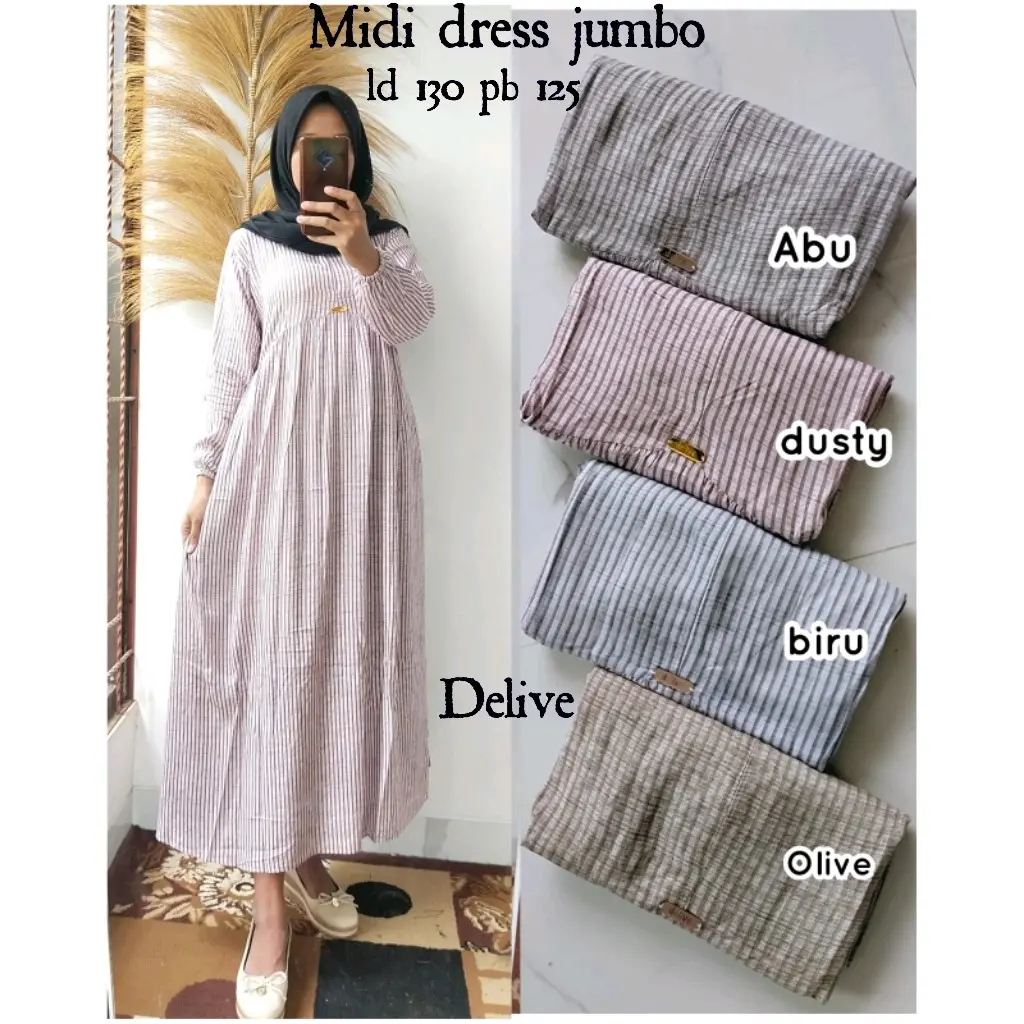 Homey dress salur rayon premium//Midi dress rayon//Dress rayon