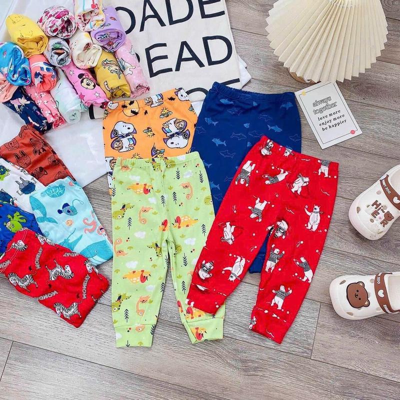 ( sét 10 quần) dài cho bé yêu chat cotton xuất dư cho bé 6-20kg 2