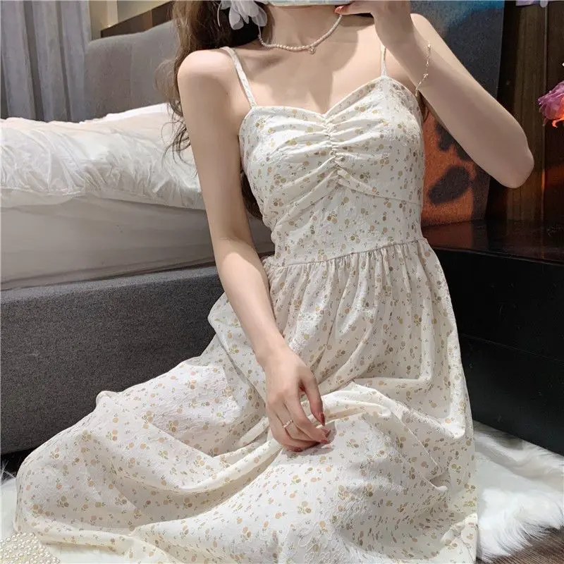 Đầm Hoa Thanh Lịch, Tình Yêu Đầu Tiên Kiểu Pháp, Dây Đeo Eo, Áo Cardigan Ngọt Ngào Mới 2024 Mùa Hè Cho Nữ, Áo Chống Nắng Women Dress 4