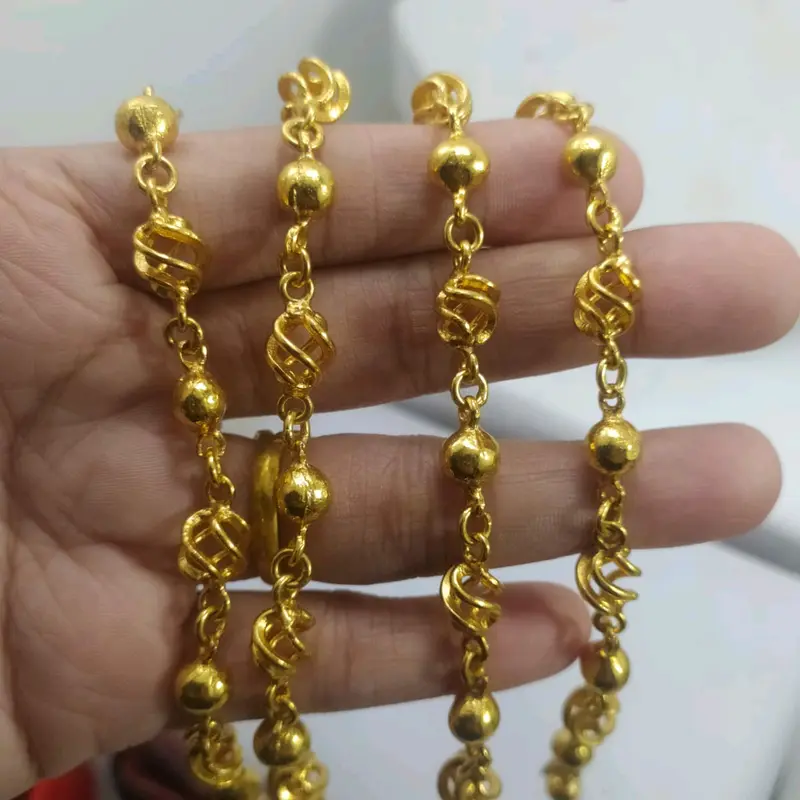 Perhiasan Gelang Bola Bola Belimbing Emas Sepuh 24k Lapis Kristal - PREMIUM LAPIS KRISTAL - 4
