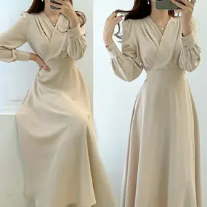 Long Dress Glamola / Baju Kondangan Wanita Modern Kekinian / Baju Wanita / Dress / Dress Wanita Dewasa Cantik / Dress Korean Style / Fashion Wanita / HN casual kancing