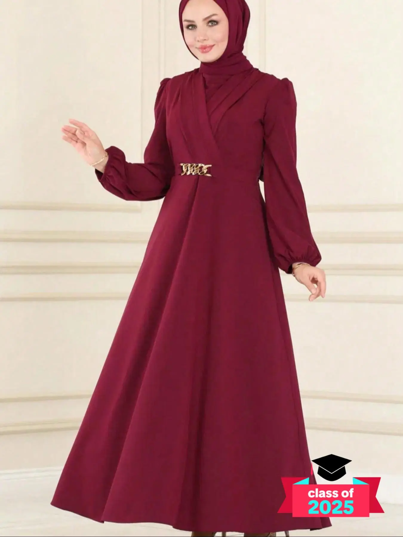 Women's Solid Color Long Sleeve Dress, Elegant Fashion Casual Dress for Daily Outdoor Wear, Women Dress for All Seasons, Classy Modest Dresses