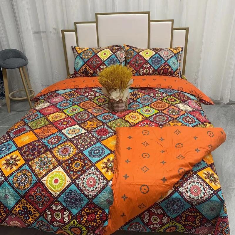 Bộ Ga Trải Giường Phong Cách Dân Tộc, Bốn Mảnh, Hàng Mới Về, Thích Hợp Cho Tất Cả Các Mùa, Bộ Đồ Giường, Bao Gồm Vỏ Chăn Và Vỏ Gối, Thiết Kế Bohemian Cổ Điển, Ga Trải Giường 5