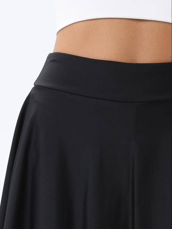 Women's Solid High Waist Swim Skirt, Casual Plain Swim Bottoms for Summer, Ladies Swimwear for Beach Holiday Vacation 6