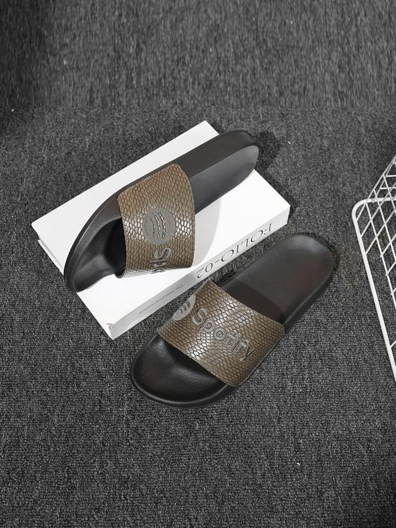 Product Introduction of Men's Geometric Pattern Slides, Casual Comfortable Breathable Non-slip Slippers for Indoor & Outdoor Wear, Fashionable Slides for Daily Wear, Walking Shoes 8