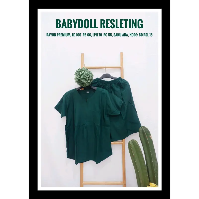 Babydoll Rayon Resleting Busui 7