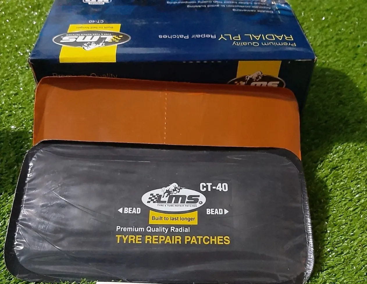 Miếng vá lốp lớn bố thẳng chữ nhật Ấn Độ LMS CT40 ( 115x225mm)