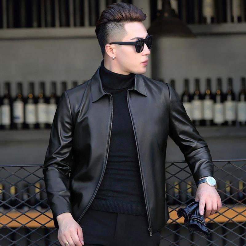  Áo Khoác da nam biker thời trang da mềm mịn 2 túi bên có khóa kéo và túi trong rộng rãi Bonado KD349 Menswear Nam aokhoac thu đông mùa dong boy phố,bomber áo lông áo phao freeship extra 