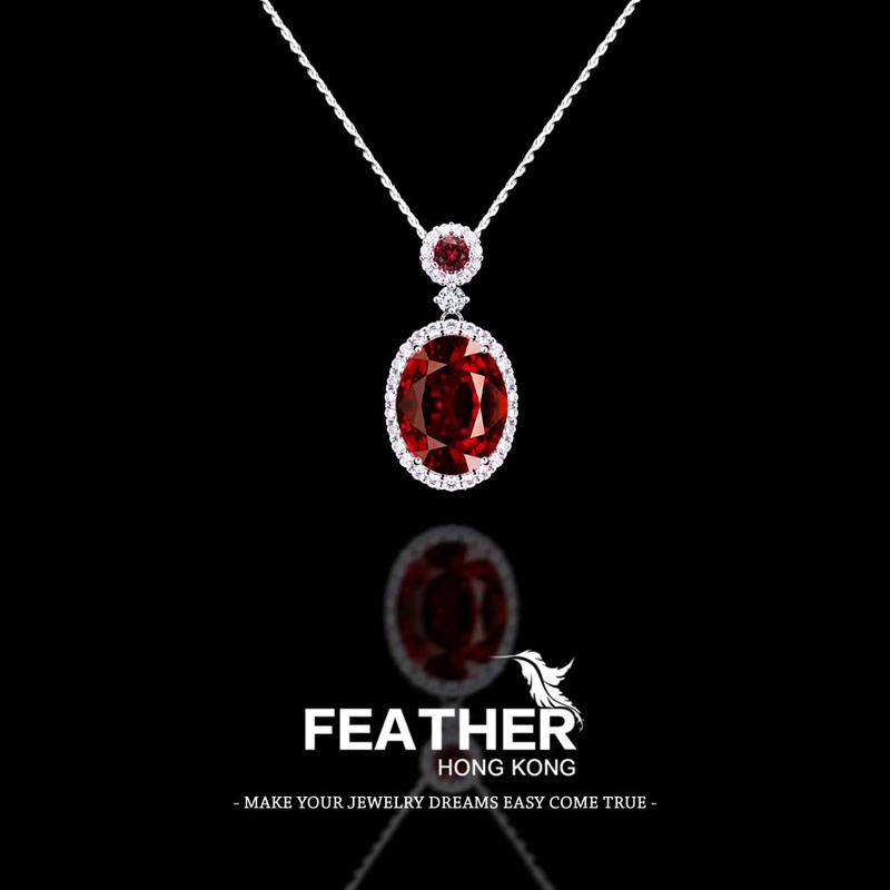 FEATHER HONGKONG - ( FREE KALUNG ) - KUALITAS TINGGI CUSTOM SENDIRI - LIONTIN WANITA 0