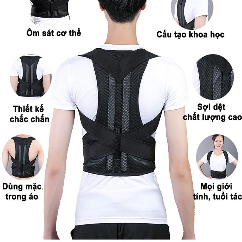 Đai chống gù lưng,Hai giá đỡ keel được cố định hiệu quả và hình dạng lưới hai lớp thoải mái và thoáng khí Đai Chỉnh Tư Thế 7