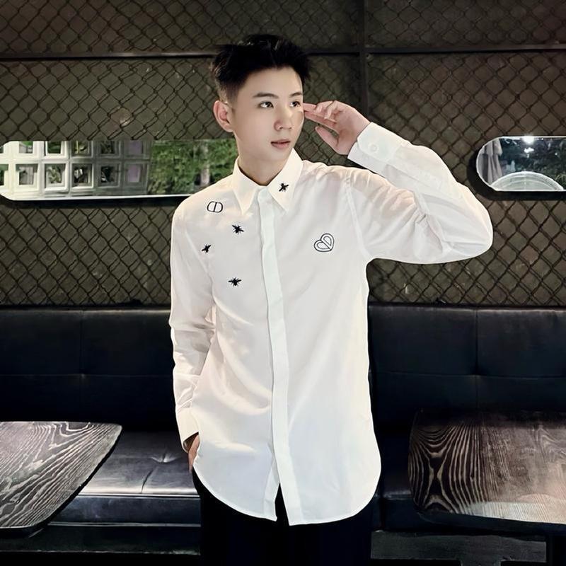 Áo Sơ Mi ĐÒ i Siêu Cấp Nam Nữ Hoạ Tiết Full Thêu Nét Căng HotTrend Vải Lụa Nến  Menswear