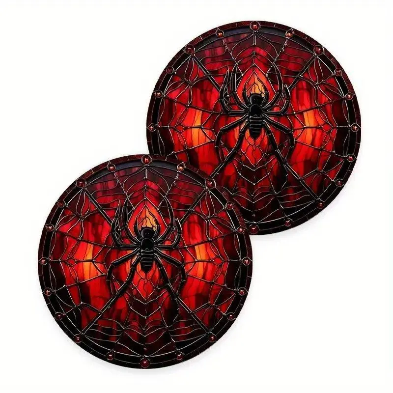 Car Coaster, Round Anti-slip Car Cup Holder Pad, Car Interior Decoration Accessories for Men & Women, Car Accessories